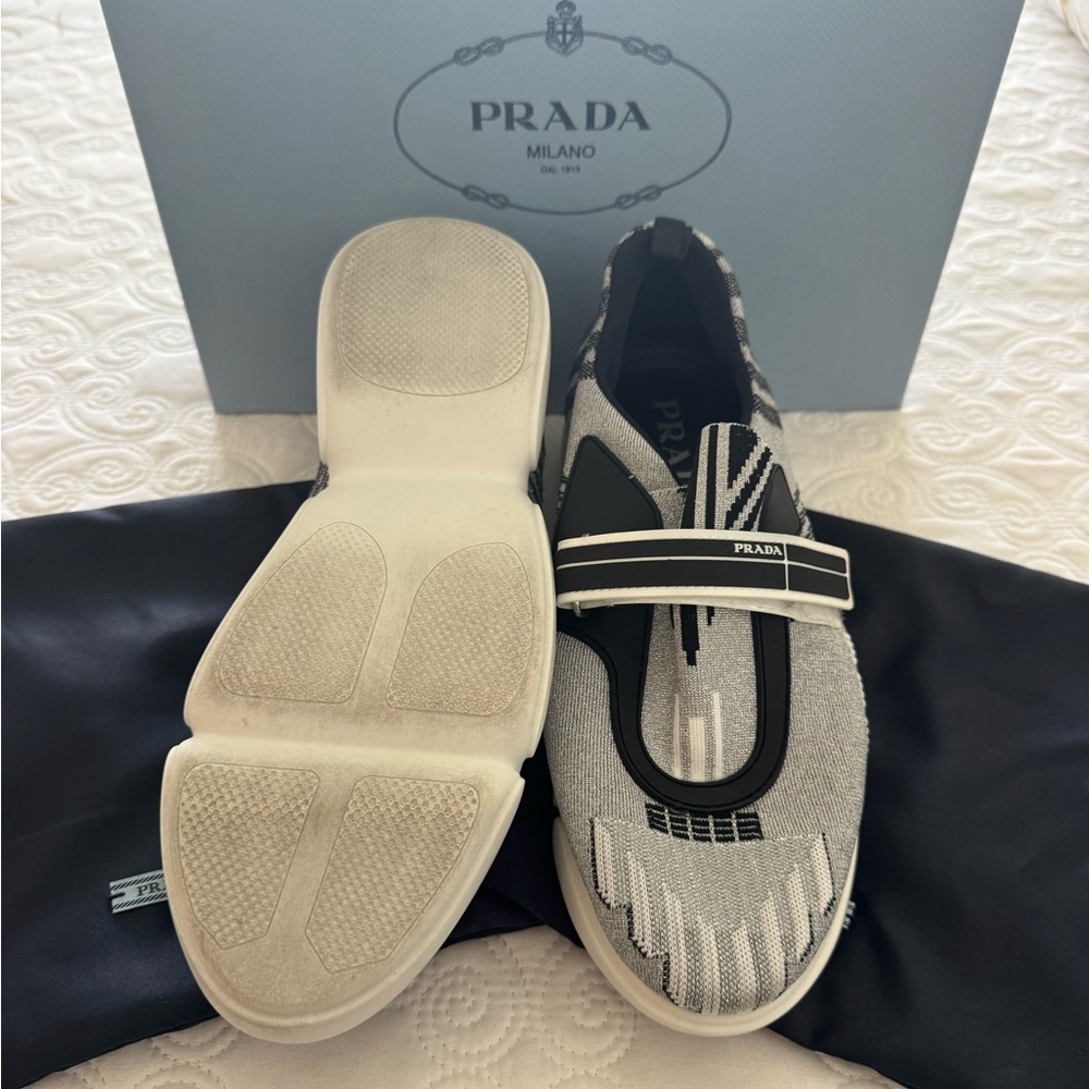 Prada Gray and Black Athletic Shoes - Picture 10 of 10